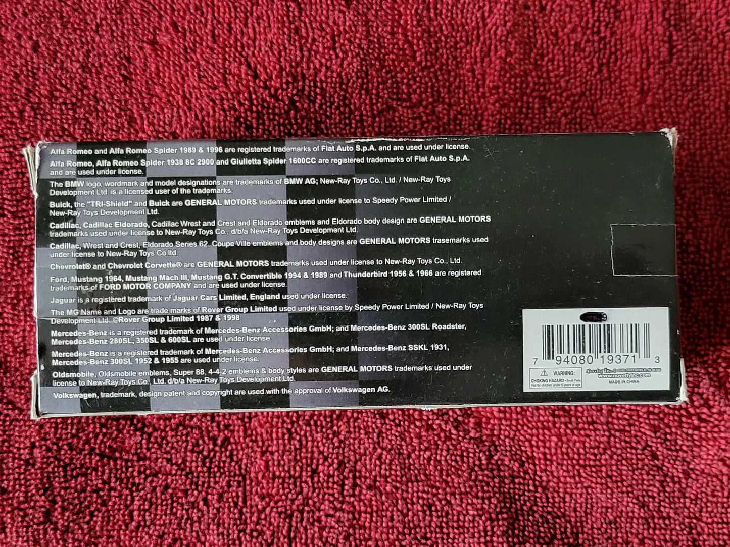 1957 Chevrolet Corvette Convertible Novelty Inc City Cruiser Collection 1:43 NEW