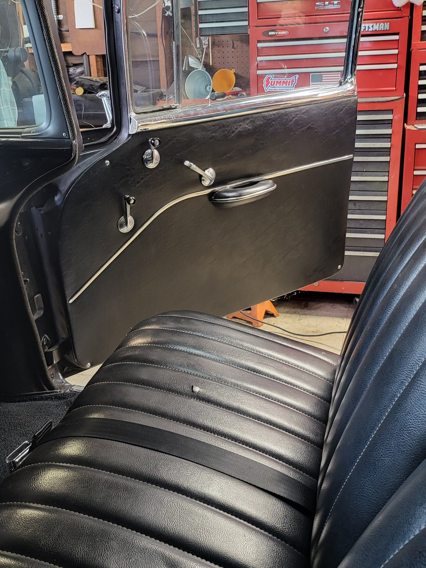 1955 Chevy 210 Del Ray 2-Door Post 383 Stroker 200R4 Black Lacquer SOLD