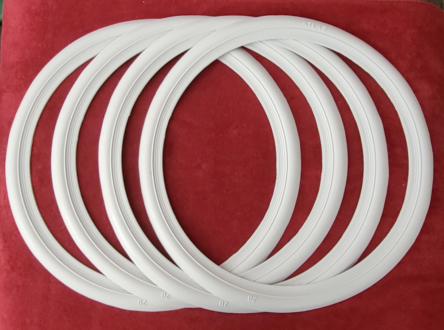 20" Atlas Wide White Wall Port A Wall Sidewall Flapper Tire Insert Trim Set 4PCS NEW