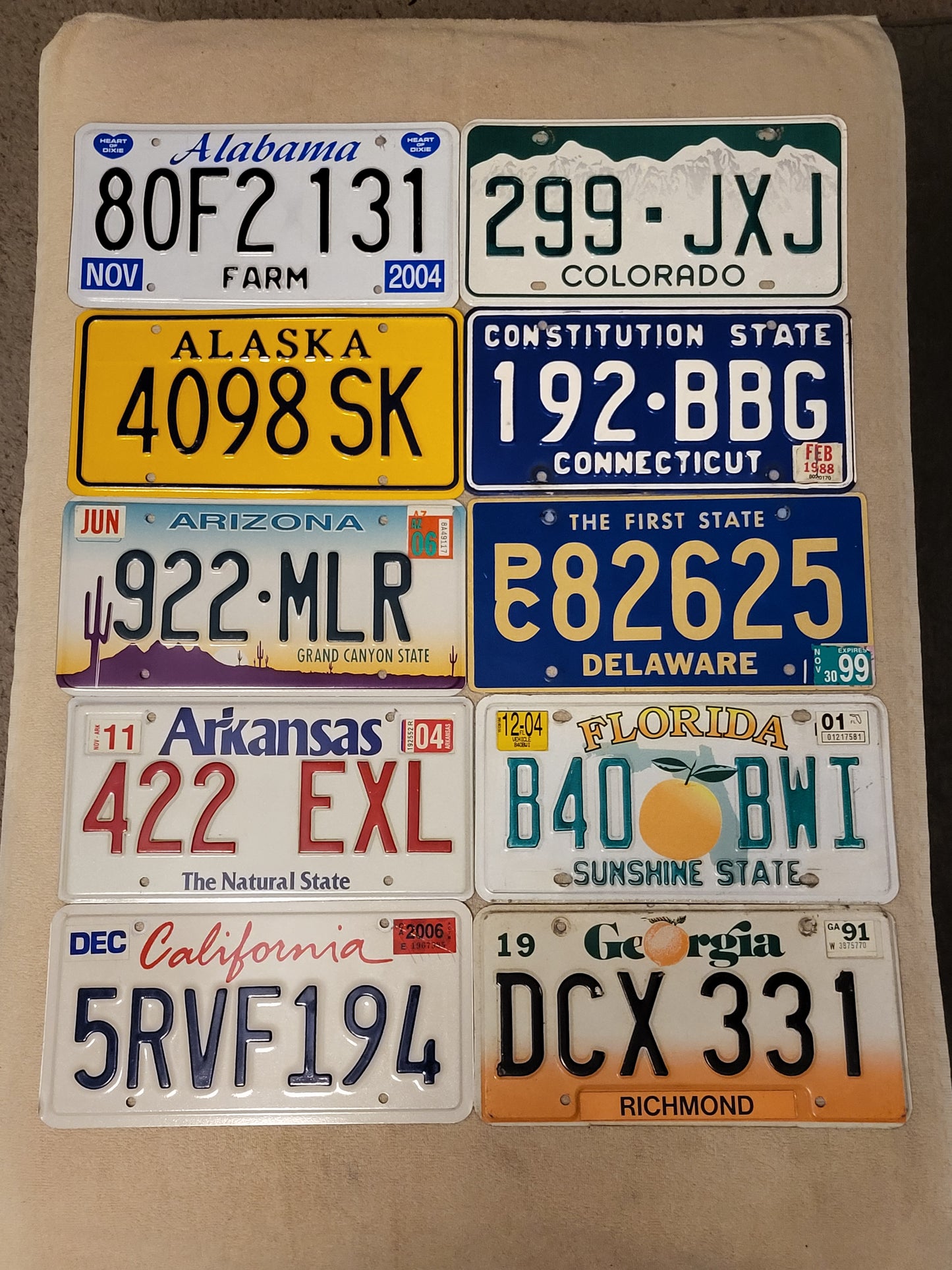 Complete Set ALL 50 US States License Plate Collection Expired Original