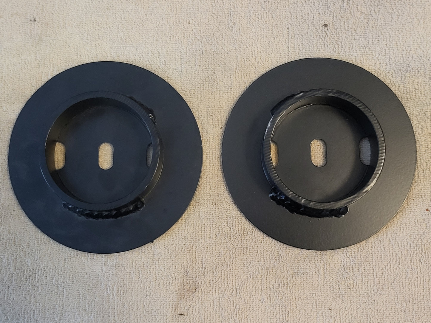 1965-1970 Chevy Impala EZ Air Ride Rear Lower Bag Cups Powder Coated Pair NEW