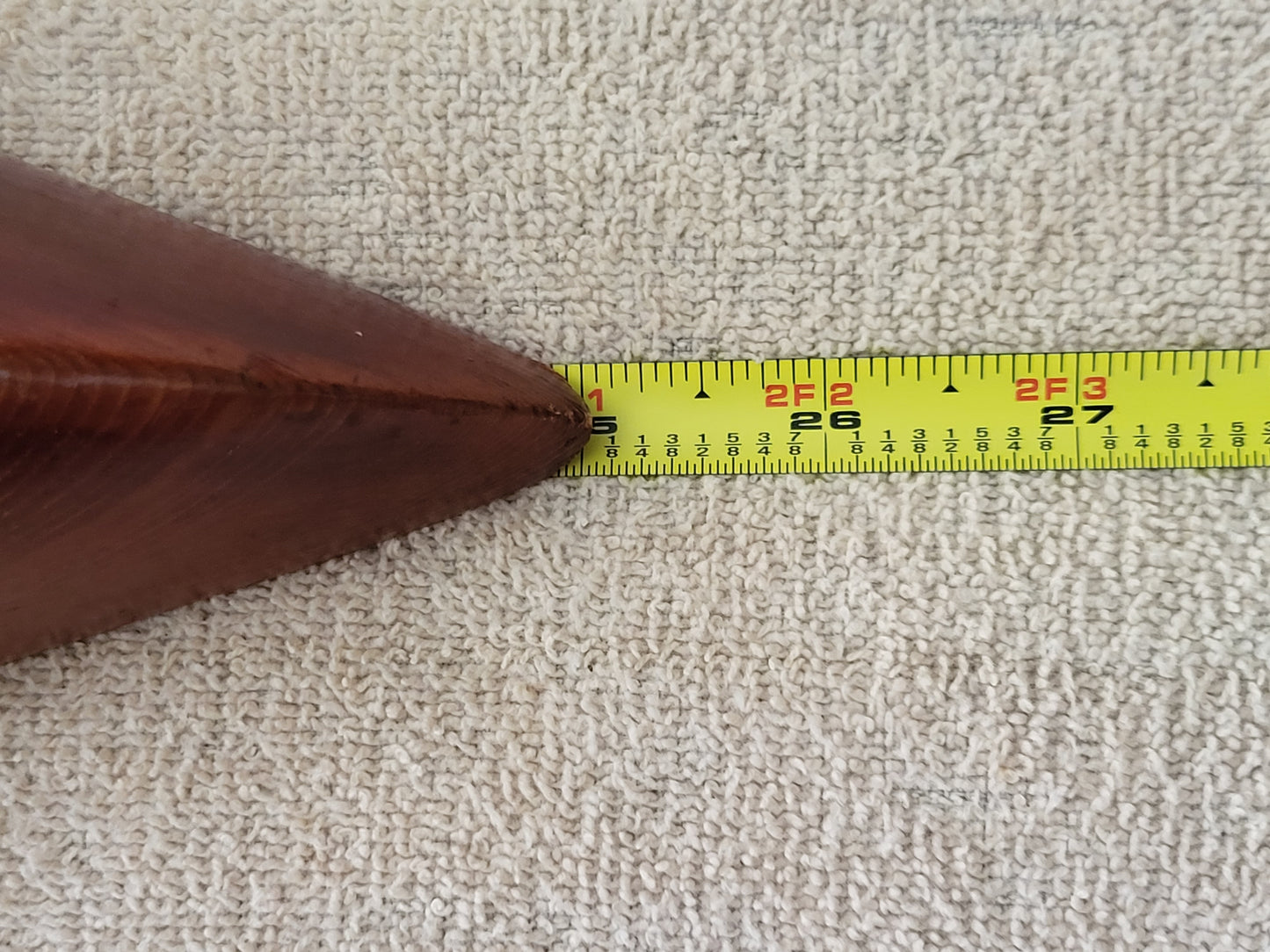 Vintage / Antique 25" Wooden Toy Pond Yacht Sailboat Hull - Weighted at Bottom