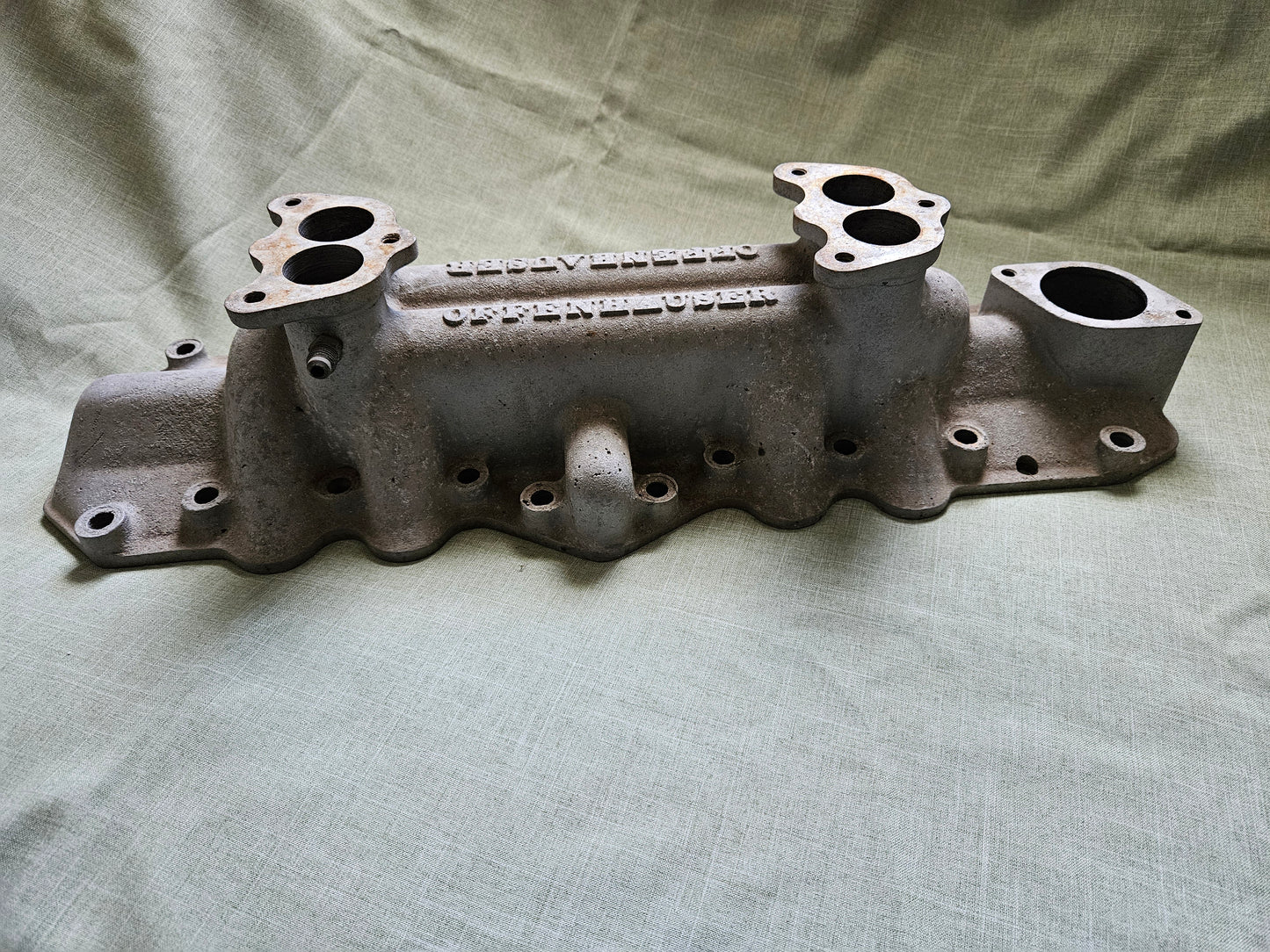 1939-1948 Ford Mercury Flathead Offenhauser Offy 1073 2x2 Dual Carb Intake Used