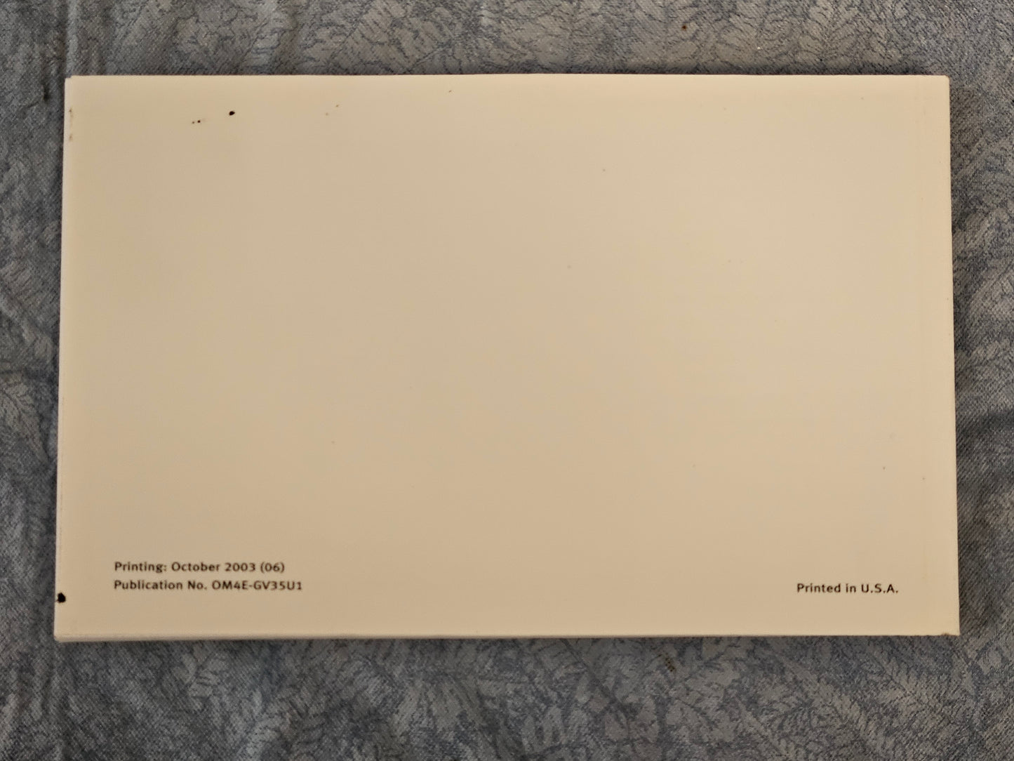 2004 Infiniti G35 Owners Warranty Manuals Original