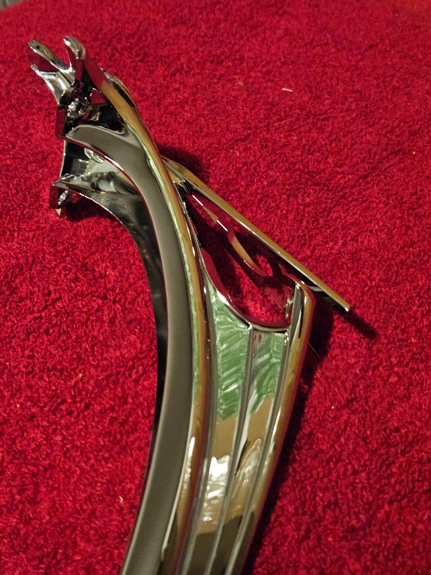 1936 Ford 68-8215 48-8212 Chrome V8 Grille Shell Ornament & Blue Emblem NEW