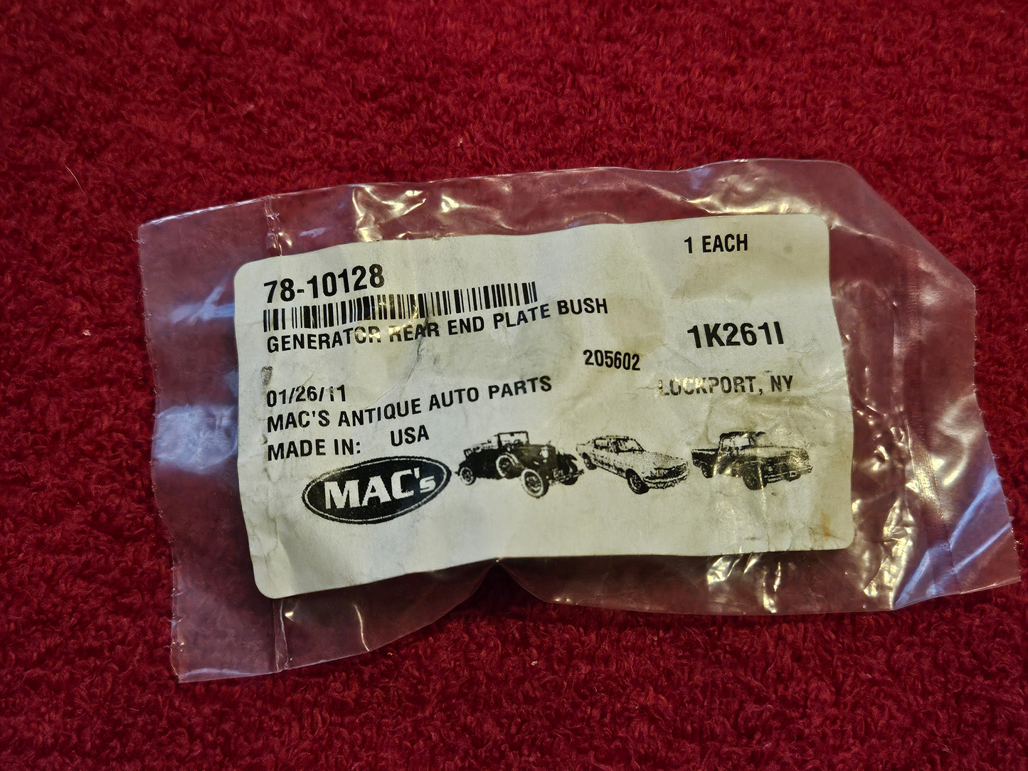 1937-1955 Ford 78-10128-MAC Generator Rear End Plate Bushing New