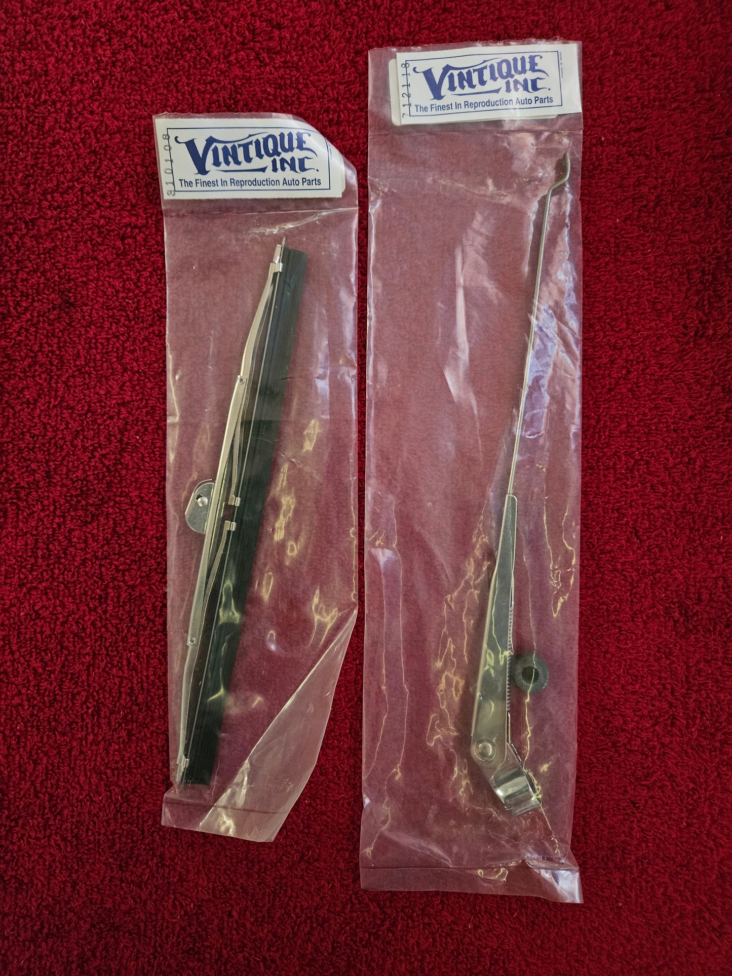 1948-1952 Ford 78-17528 1C-17526 Truck Stainless Wiper Arm and Blade LH RH NEW