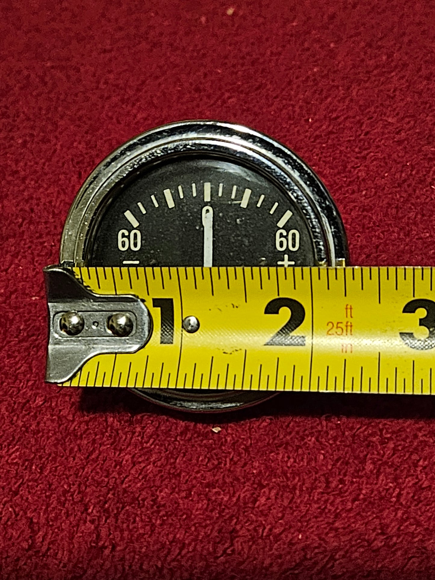 Vintage Stewart Warner Wings 412358 60 Amperes Gauge Used