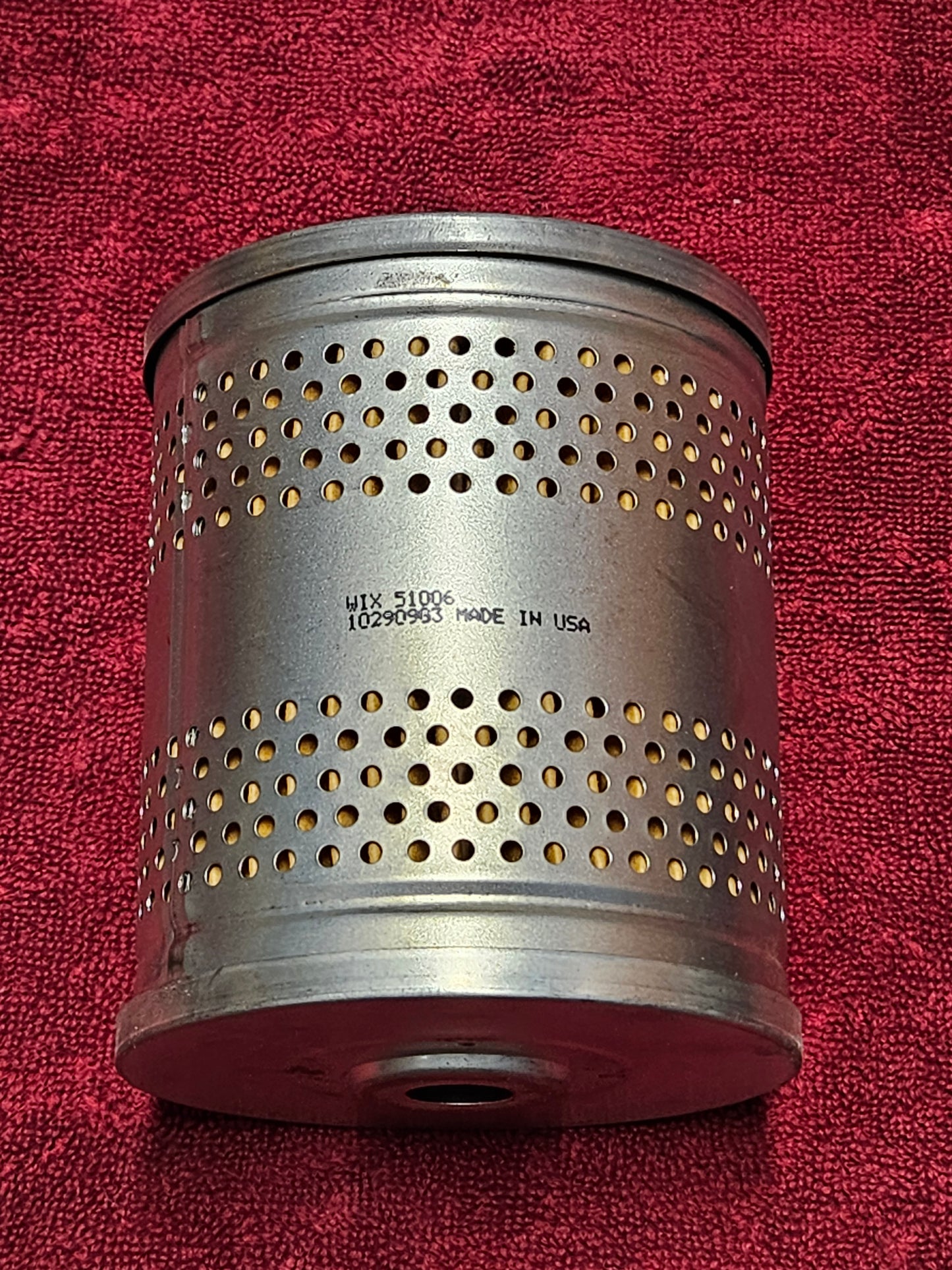 1949-53 Ford Flathead V8 Oil Filter Canister Housing Original with New Filter