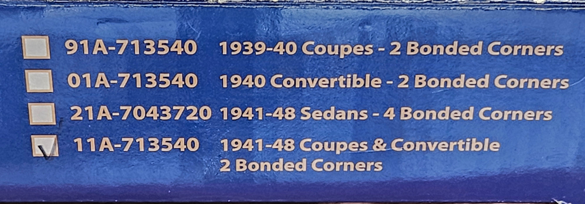 1941-1948 Ford Trunk Seal box end