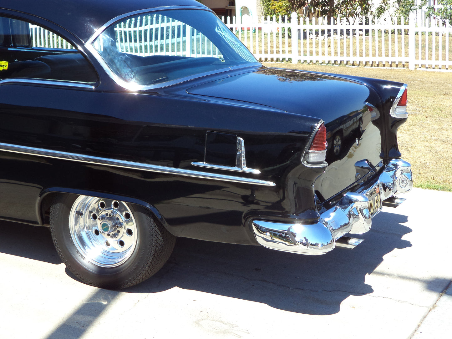 1955 Chevy 210 Del Ray 2-Door Post 383 Stroker 200R4 Black Lacquer SOLD