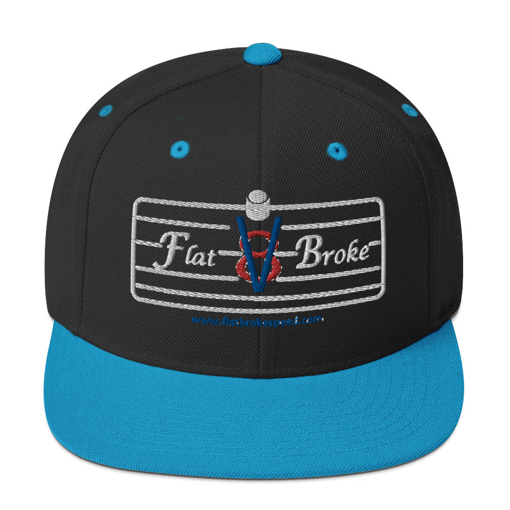 Snapback Hat - Flat Broke Ford Flathead V8