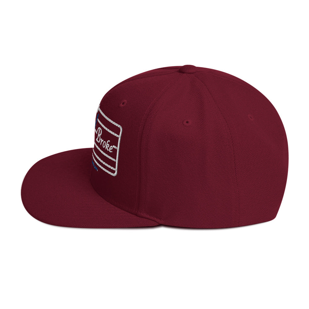 Snapback Hat - Flat Broke Ford Flathead V8