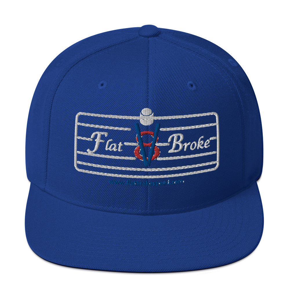 Snapback Hat - Flat Broke Ford Flathead V8