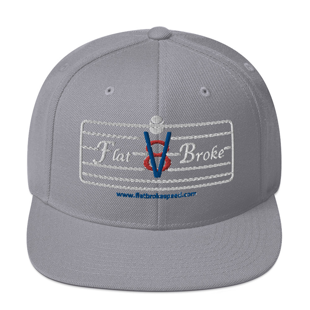 Snapback Hat - Flat Broke Ford Flathead V8