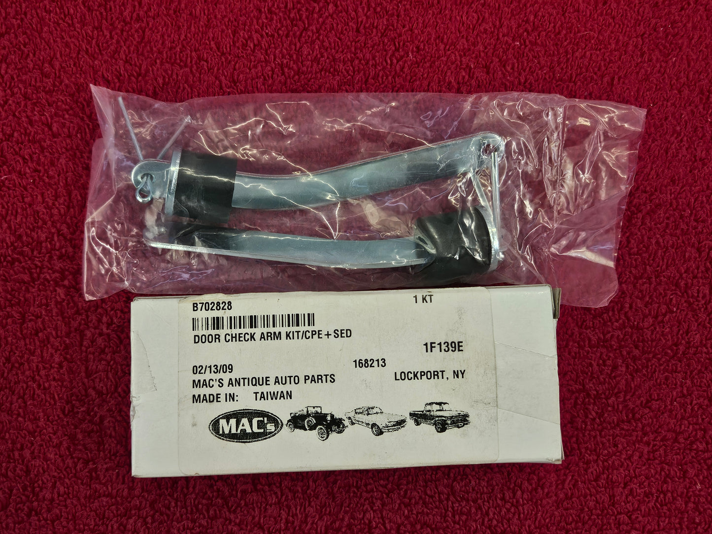 1932-1948 Ford B-702828 Door Check Arm Straps Pair NEW Macs
