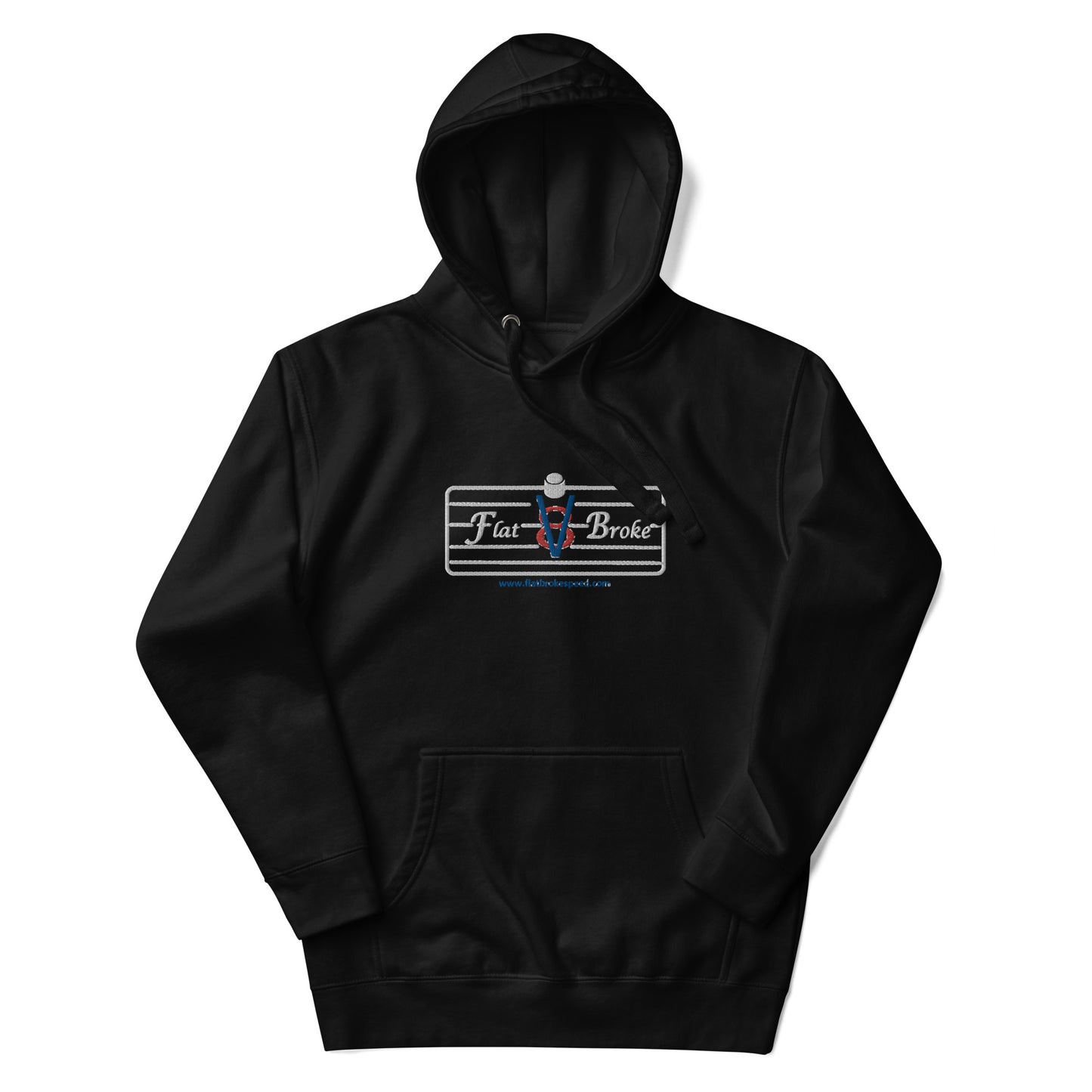 Pullover Hoodie - Flat Broke Ford Flathead V8
