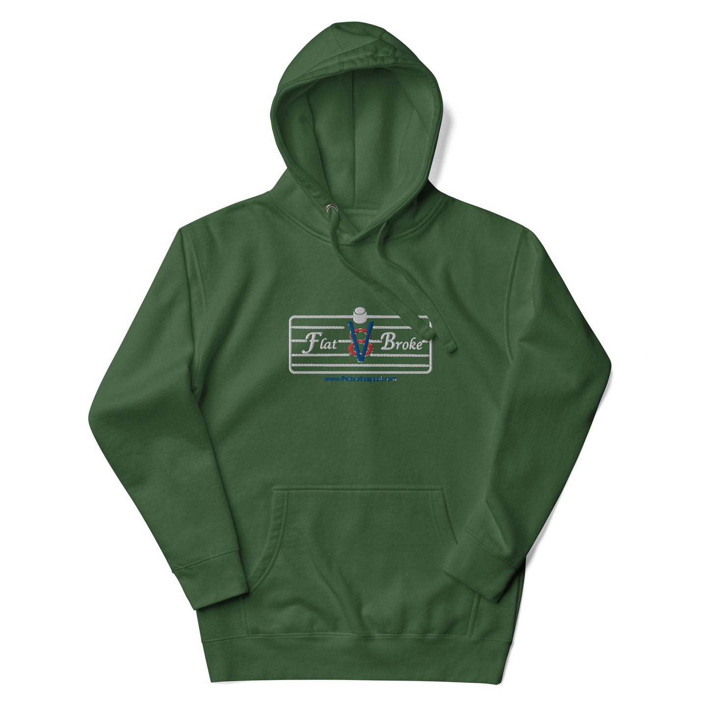 Pullover Hoodie - Flat Broke Ford Flathead V8