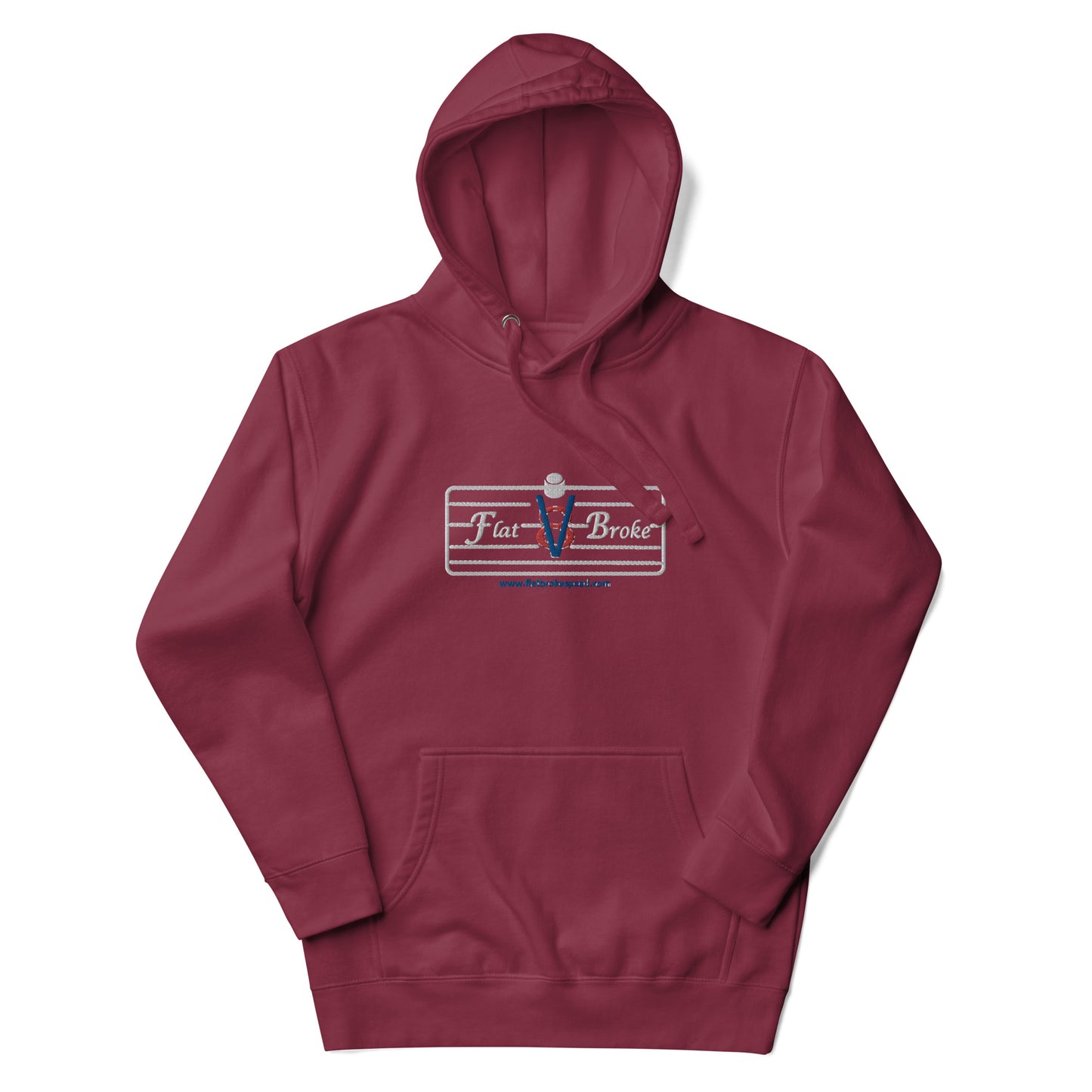 Pullover Hoodie - Flat Broke Ford Flathead V8