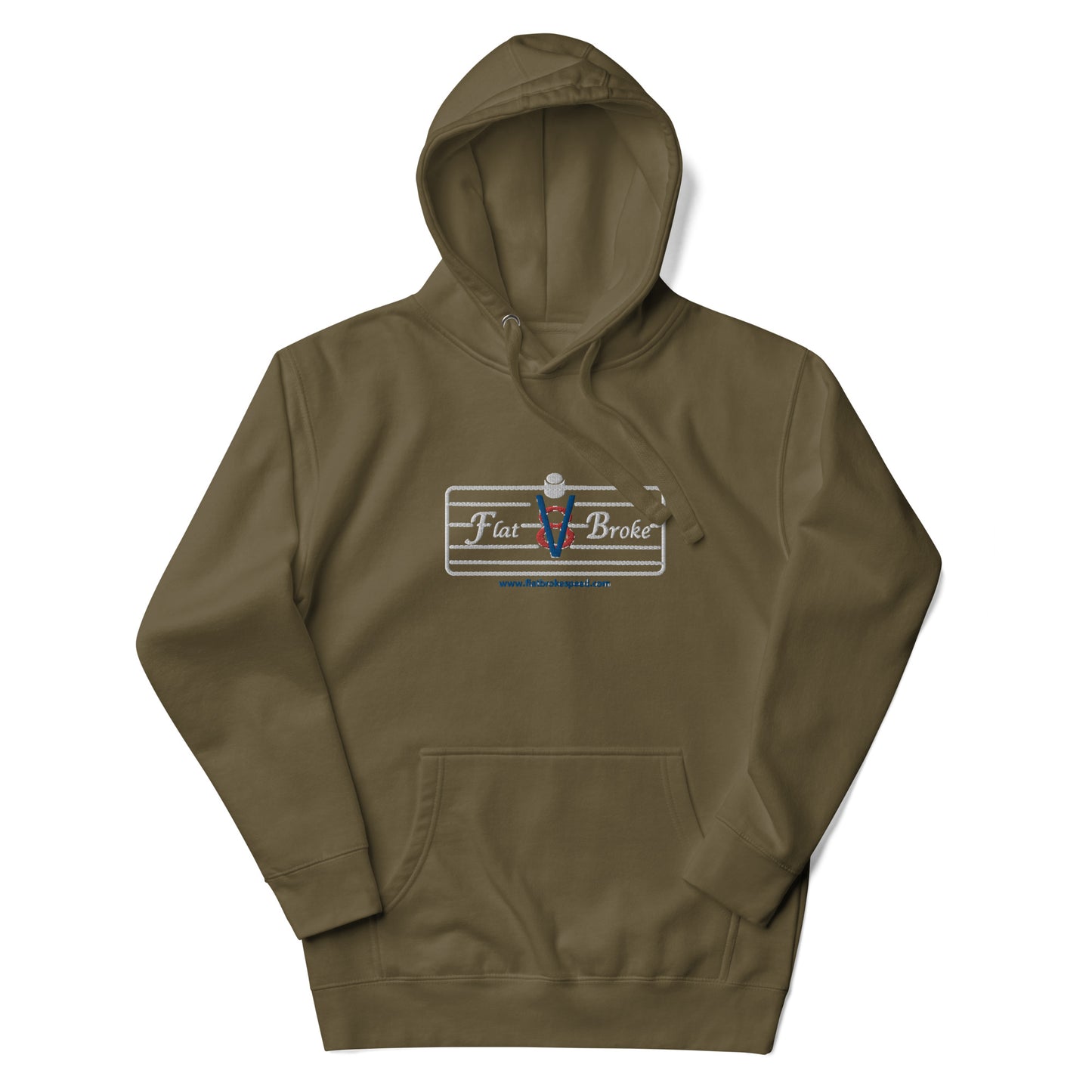 Pullover Hoodie - Flat Broke Ford Flathead V8