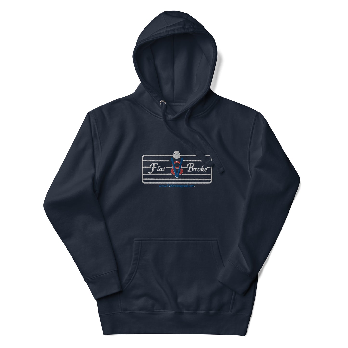 Pullover Hoodie - Flat Broke Ford Flathead V8