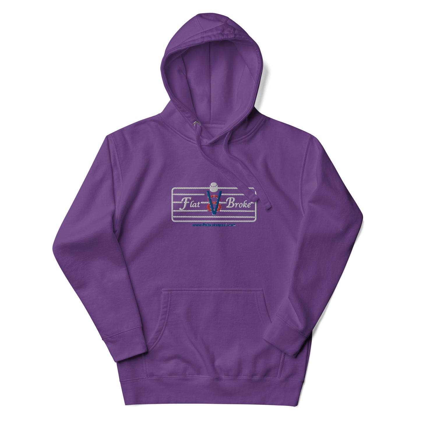 Pullover Hoodie - Flat Broke Ford Flathead V8