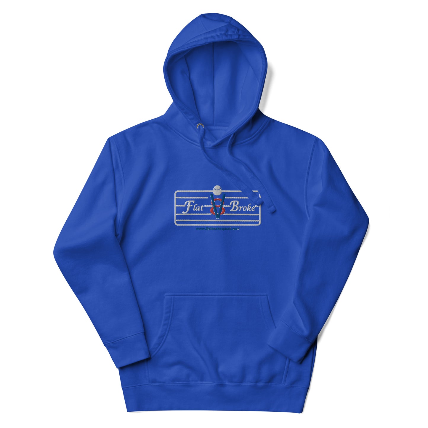 Pullover Hoodie - Flat Broke Ford Flathead V8