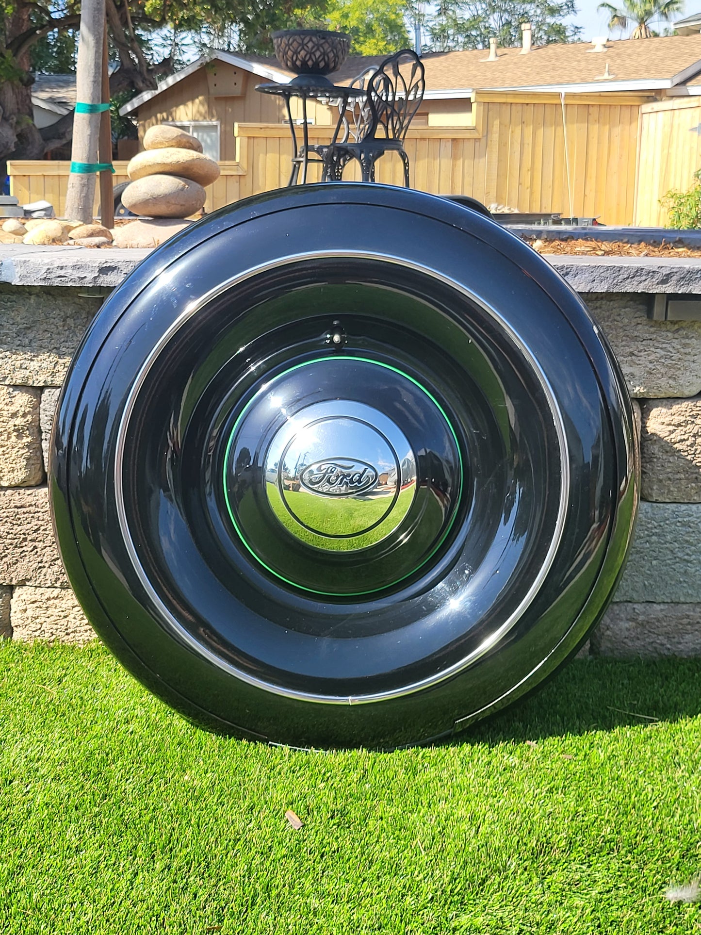 1935 1936 Ford Coupe Sedan Spare Tire Cover Accessory Excellent Original