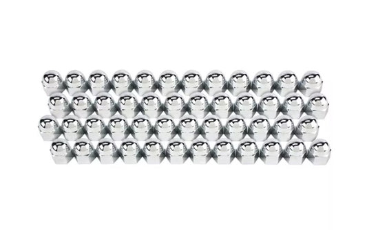 Ford Flathead V8 Cylinder Head Chrome Acorn 11/16 Nut Covers Speedway NEW