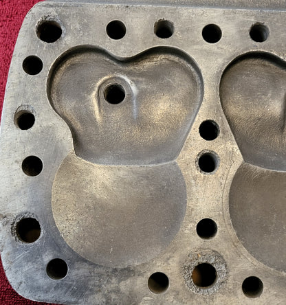 Vintage Offenhauser 1068-375 Ford Flathead V8 59A Finned Aluminum Heads Pair Used