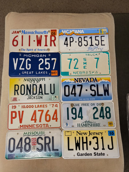Complete Set ALL 50 US States License Plate Collection Expired Original
