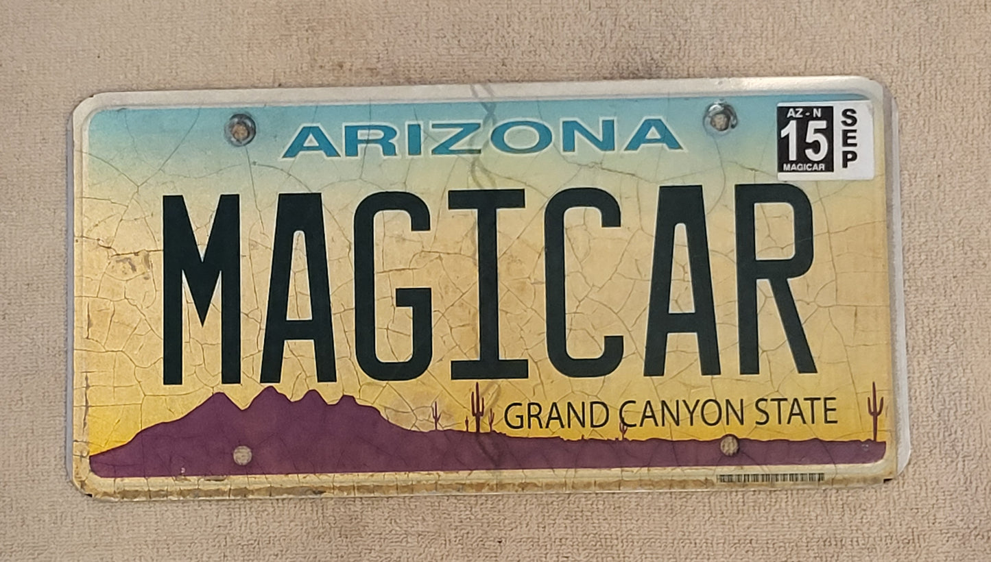 2015 Arizona Grand Canyon State Vanity License Plate # MAGICAR Single Original