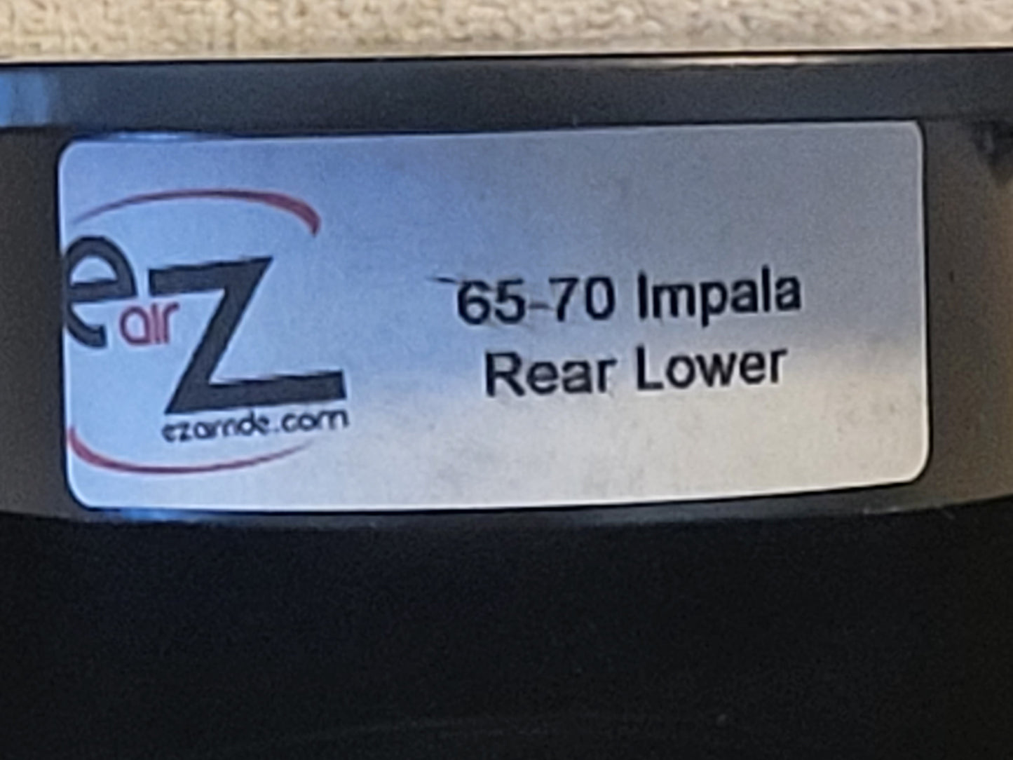 1965-1970 Chevy Impala EZ Air Ride Rear Lower Bag Cups Powder Coated Pair NEW