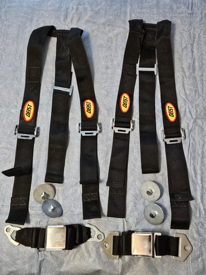 Deist Safety Equipment Seat Belt Harness and Y Shoulder Straps Black New