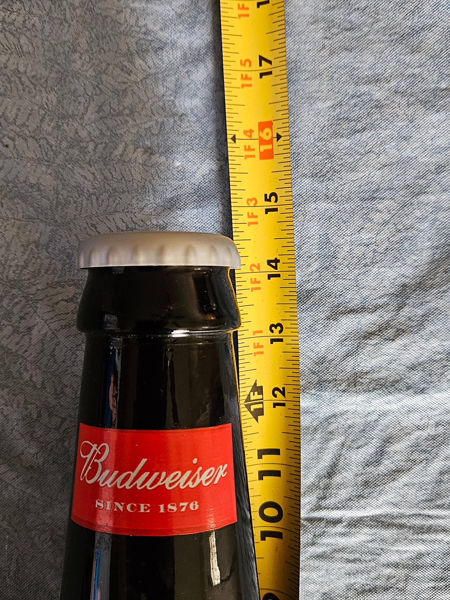 Budweiser ~ Giant 14.5" ~ Millennium Limited Edition Glass Bottle ~ Display/Bank