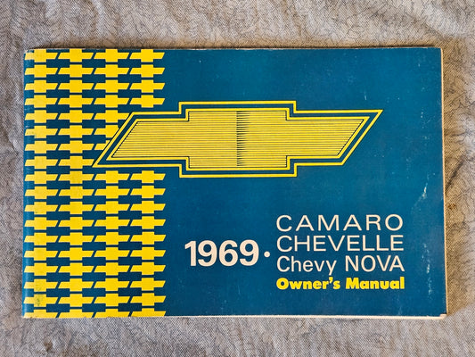 1969 Chevrolet Camaro Chevelle Nova Factory Owners Manual 2nd Edition Original