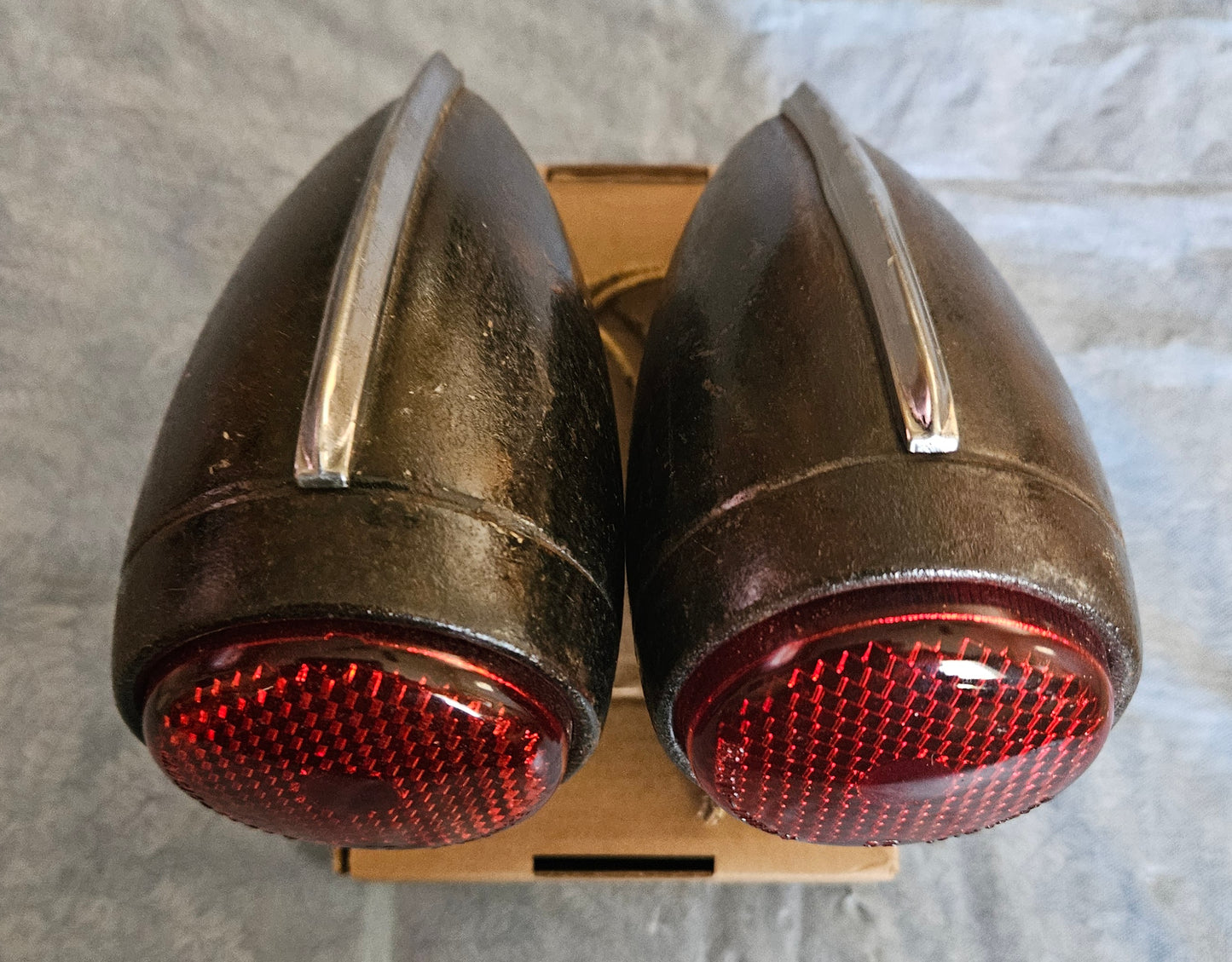 1939 Pontiac Silver Streak Tail Light Vintage Rare Nice Pair Original