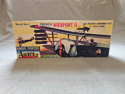 1956 Aurora Famous Fighters French Nieuport II WWI Plane Kit 101 Original Parts