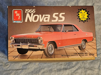 1966 Nova SS 2 in 1 Stock or Street Custom AMT ERTL #6749 1:25 Model Kit Painted