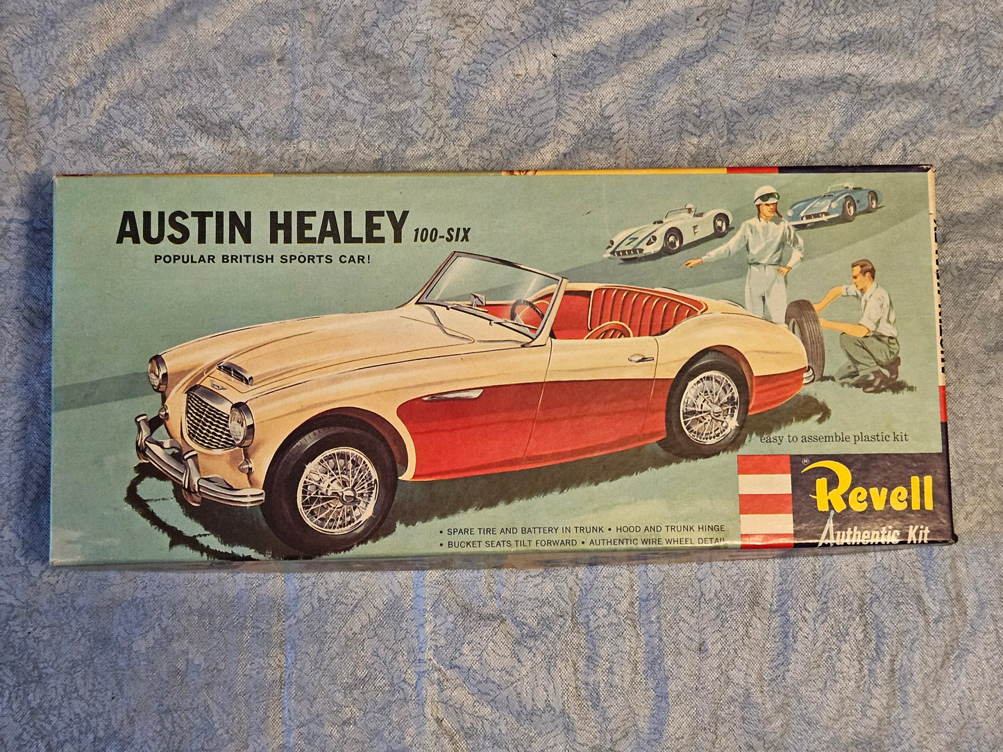 Austin Healey 100 Six British Roadster Revell H-1217 1958 Open Box Model Kit