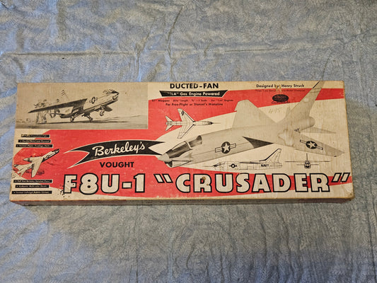 Vintage Berkeley’s Vought F8U-1 Crusader Model Airplane Kit  4-17 PARTS Artwork