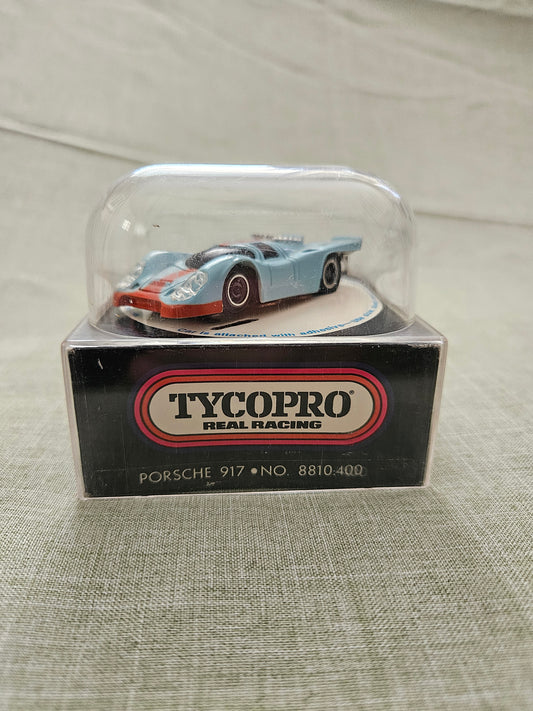 Tyco Pro Electric Racing Slot Car Vintage with Cube Porsche 917 8810 USED Brass