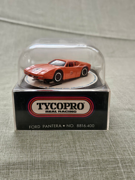 Tyco Pro Electric Racing Slot Car Vintage with Cube Ford Pantera 8816 USED Brass