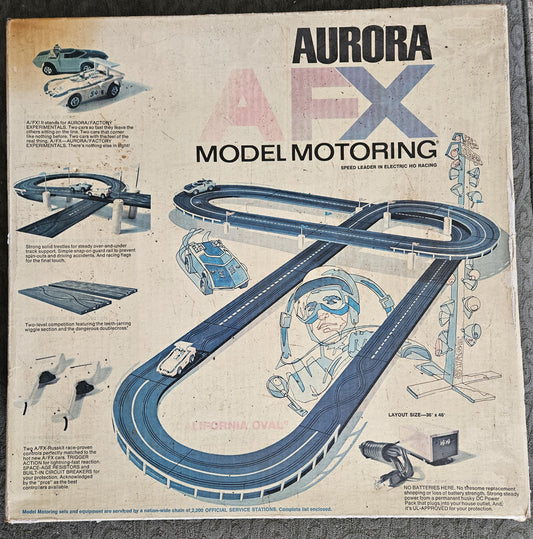 Vintage Aurora AFX Model Motoring California Oval Race Set Extras
