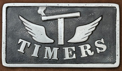 Rare EARLY T-Timers Car Club Plaque w/ Smoke Chicago Metal Craft Original