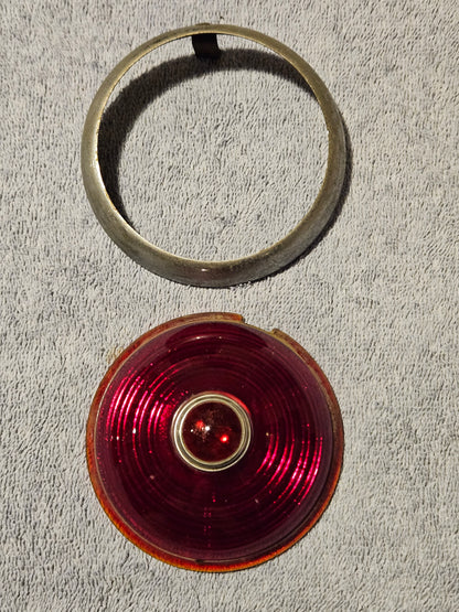 1935-1938 Packard Tail Light Lens Pair w/ Rings Used