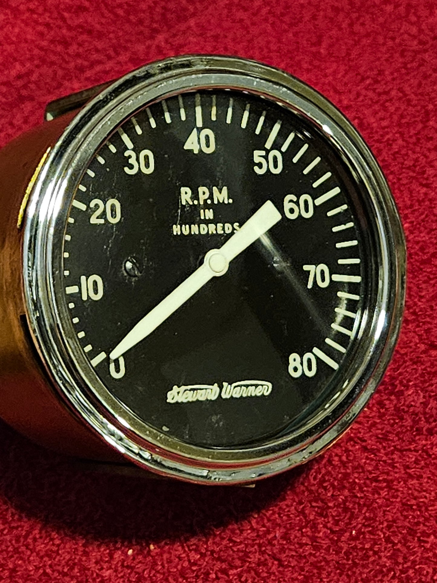 Stewart Warner 770S 8K 8000 RPM Mechanical Tachometer Used