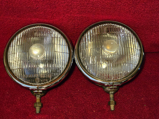 Vintage King Bee No. 100-101 Sealed Beam Headlights Pair Used