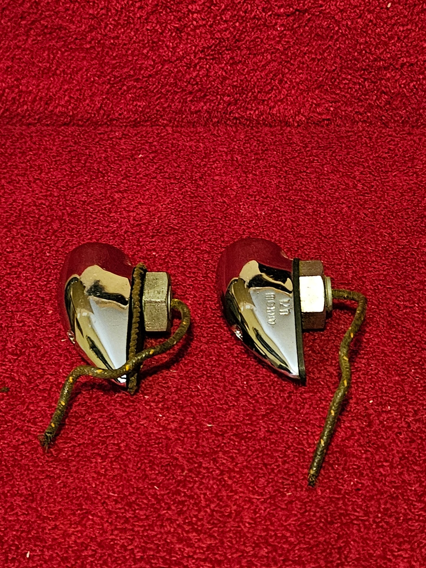 Vintage Arrow 1171 Chrome Faceted Jeweled Fender Marker Light Pair Used