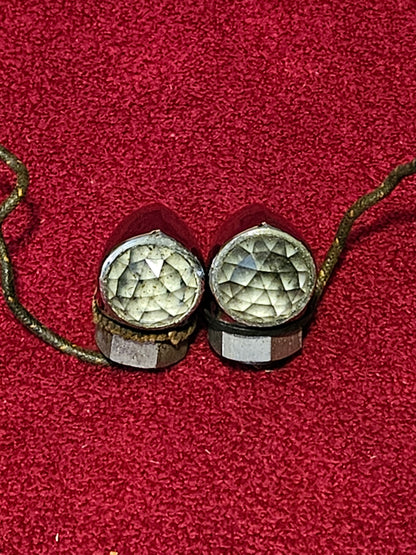 Vintage Arrow 1171 Chrome Faceted Jeweled Fender Marker Light Pair Used